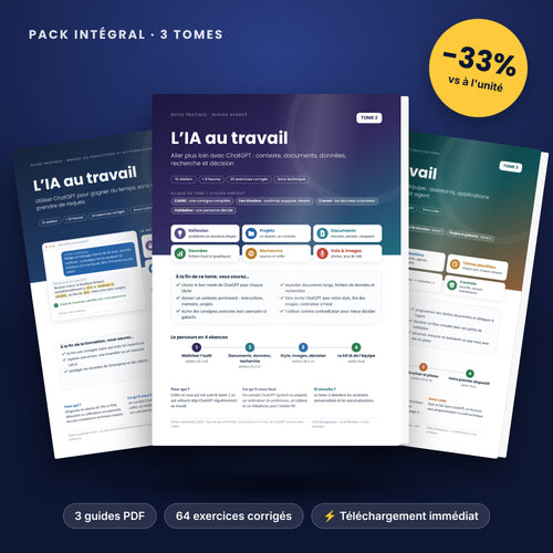 L'IA au travail, pack intégral : les tomes 1, 2 et 3 en PDF